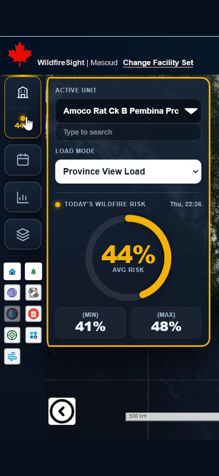 WildfireSight wildfire risk app on a phone