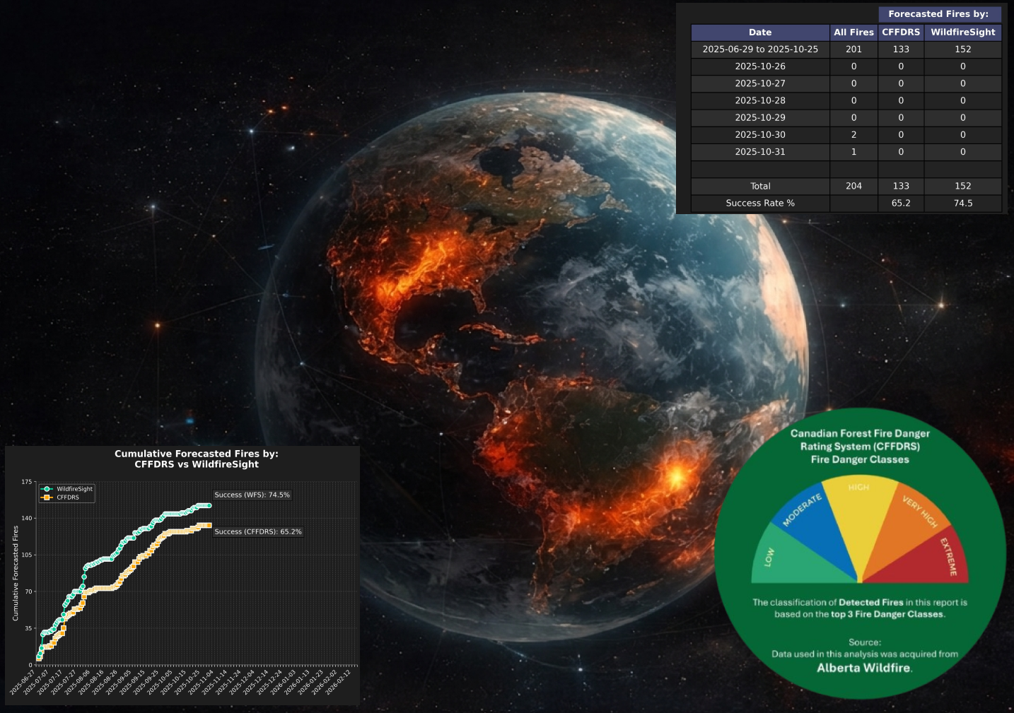 WildfireSight global wildfire intelligence visualization